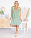 Kimberly Ditsy Floral Smocked Dress - Meadow Green