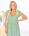 Kimberly Ditsy Floral Smocked Dress - Meadow Green