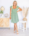 Kimberly Ditsy Floral Smocked Dress - Meadow Green