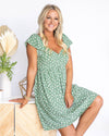 Kimberly Ditsy Floral Smocked Dress - Meadow Green