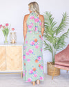 The Look Of Love Floral Maxi Dress - Sage