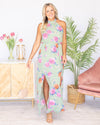 The Look Of Love Floral Maxi Dress - Sage