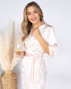Bridesmaid Graphic Adjustable Tie Robe - Blush