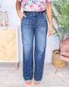 Kennedy High Rise Wide Leg Jeans - Medium Dark Wash