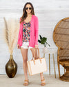 Keep My Word Cardigan - Bubblegum Pink