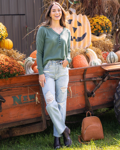 Autumn Air Top - Hunter Green