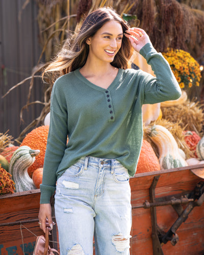 Autumn Air Top - Hunter Green