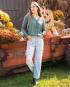 Autumn Air Top - Hunter Green
