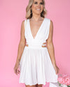 Shae V-Neck Cutout Dress - Off White
