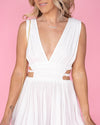 Shae V-Neck Cutout Dress - Off White
