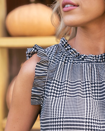 Fall Daydream Peplum Top - Black