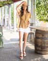 Summer Thrills Distressed Shorts - White