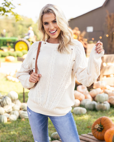 Cozy Mornings Knit Sweater - Ivory