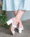 Alba Braided Heels - White