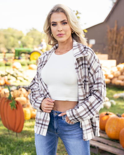 Nights In Nevada Shacket - Ivory