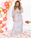 Sophie Ruched Cutout Maxi Dress - Blush