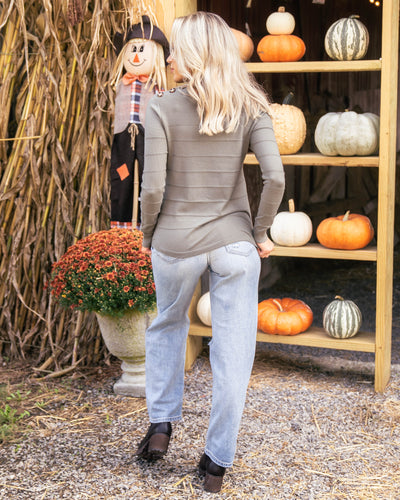 Next To You Lightweight Sweater - Dusty Olive