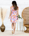 Jean V-Neck Floral Flutter Sleeve Babydoll Dress - Orchid Multi