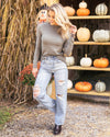 Next To You Lightweight Sweater - Dusty Olive