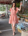 Summer Strolls Dress - Coral Peach