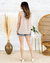 Bonnie Smocked Ditsy Floral Tank - Off White