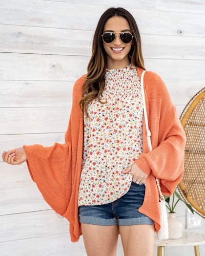 Bonnie Smocked Ditsy Floral Tank - Off White