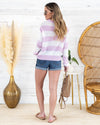 Jessica Color Block Sweater - Light Orchid