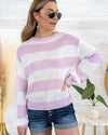 Jessica Color Block Sweater - Light Orchid