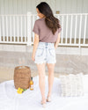 Time To Unwind V-Neck Bodysuit - Smoky Mauve