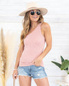 Kinsley 2-N-1 Ribbed Fitted Top - Light Pink