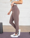 Michelle Performance High Waisted Leggings - Dark Mauve