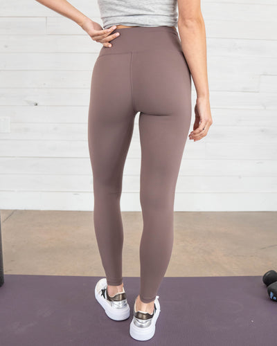 Michelle Performance High Waisted Leggings - Dark Mauve