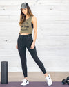 Alexa Pocketed Drawstring Joggers - Faded Black
