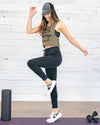 Alexa Pocketed Drawstring Joggers - Faded Black