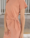 Sunset Strolls Front Tie Dress - Ginger