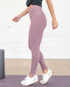 Shelby Textured Star High Waisted Leggings - Mauve
