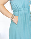 Days In The Sun Pocketed Shift Dress - Seafoam