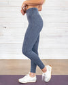 Hunter Acid Wash High Waisted Leggings - Denim Blue