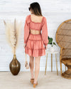 Nadia Textured Cutout Dress - Salmon