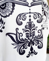 Beachside Stroll Printed Kimono - White/Black