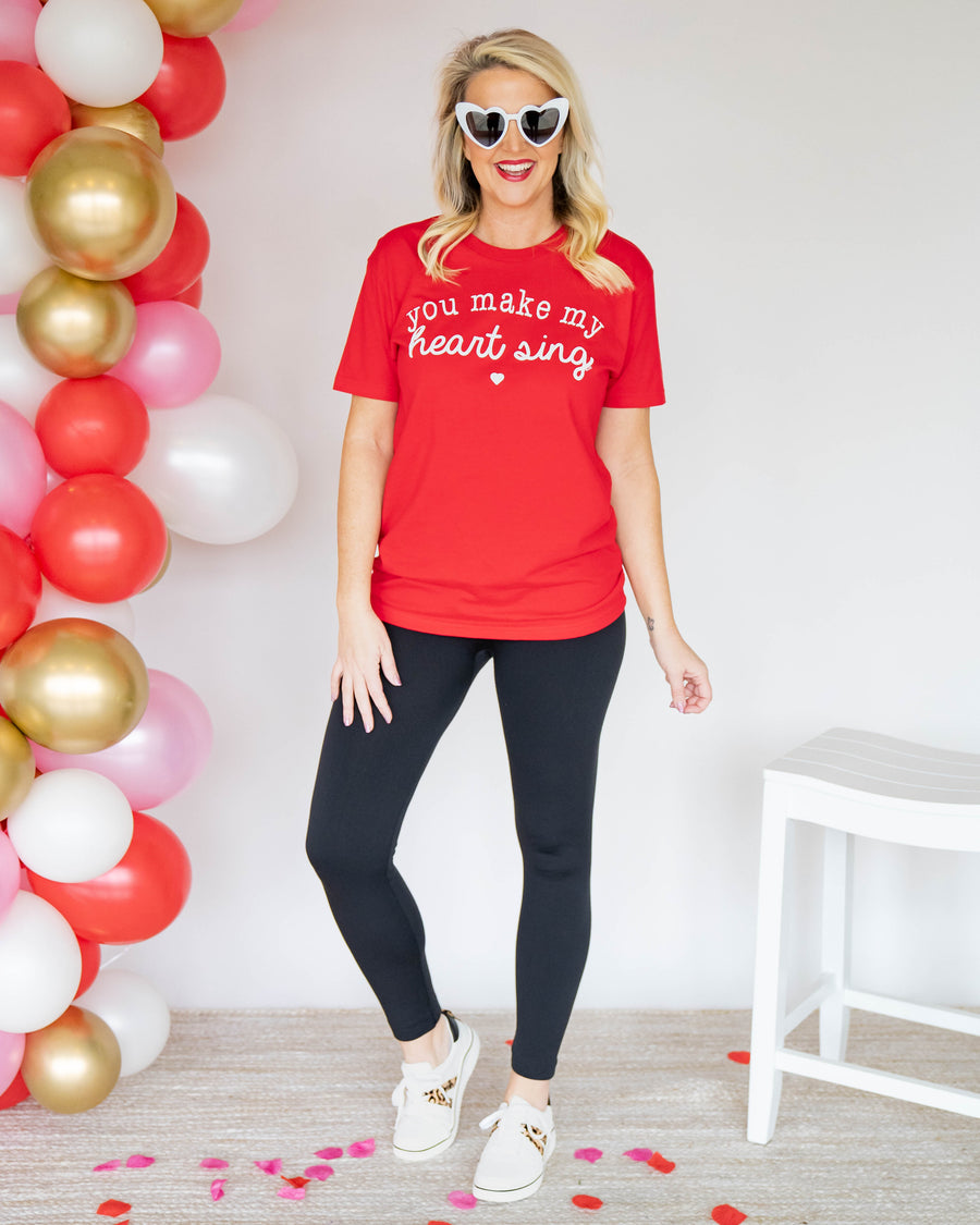 Wildthing - You Make My Heart Sing Graphic Tee - Red (Mommy & Me)