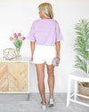 Lana Ribbed Drop Shoulder Bodysuit - Lavender