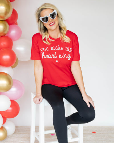 Wildthing - You Make My Heart Sing Graphic Tee - Red (Mommy & Me)