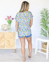 Leila V-Neck Floral Blouse - Coral
