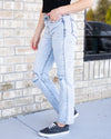 Kylie Mid Rise Straight Leg Jeans - Light Mineral Wash