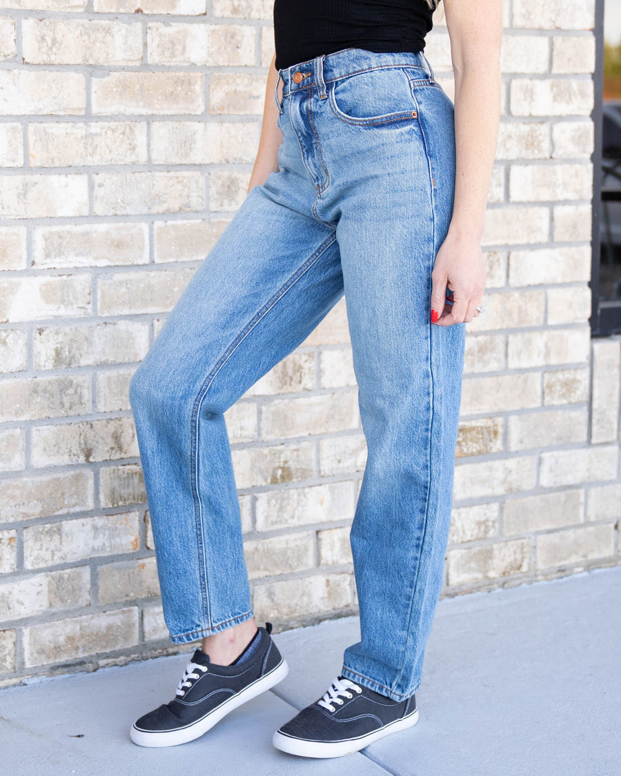 Mckenna High Rise Boyfriend Jeans - Medium Wash