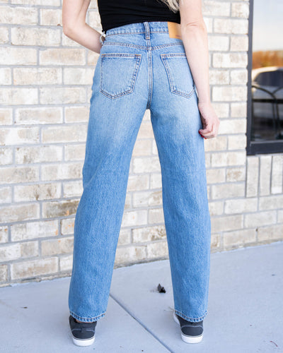 Mckenna High Rise Boyfriend Jeans - Medium Wash