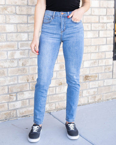 Kendra Tomboy Skinny Jeans - Medium Wash