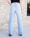 Indie 90's Distressed Straight Leg Jeans - Light Wash