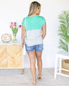 Casual Cuteness Pocket Top - Mint